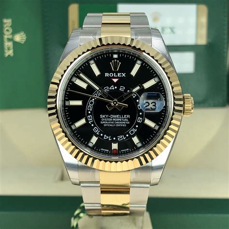 rolex sky dweller two tone.